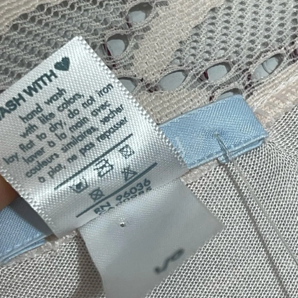 NWT EBERJEY Mabel Wrap Front Jersey Robe with Wide Lace Trim Pink Peach L Large - Picture 12 of 15